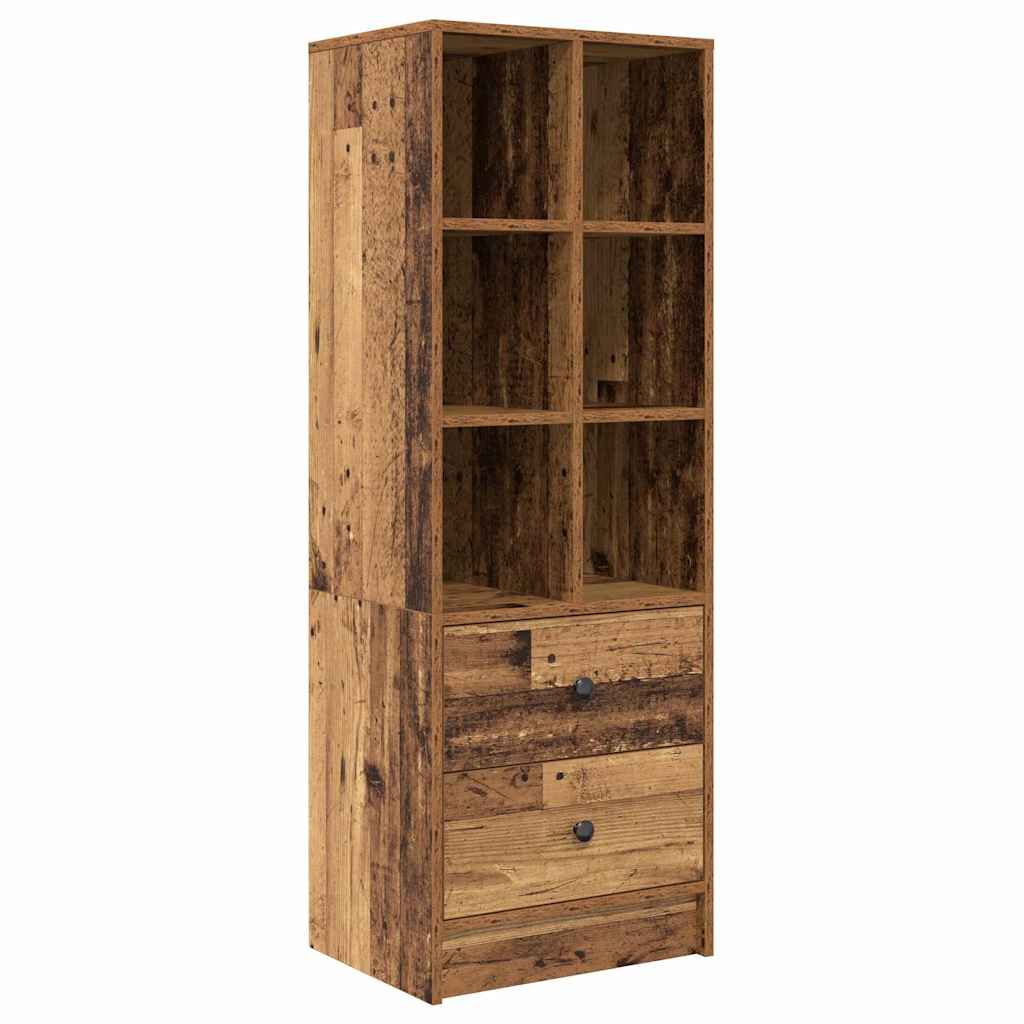 Highboard Oud Hout 45,5x34x127 cm Gelaagd hout