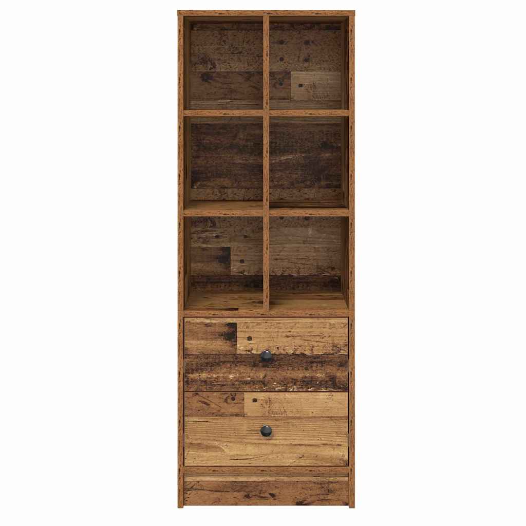 Highboard Oud Hout 45,5x34x127 cm Gelaagd hout