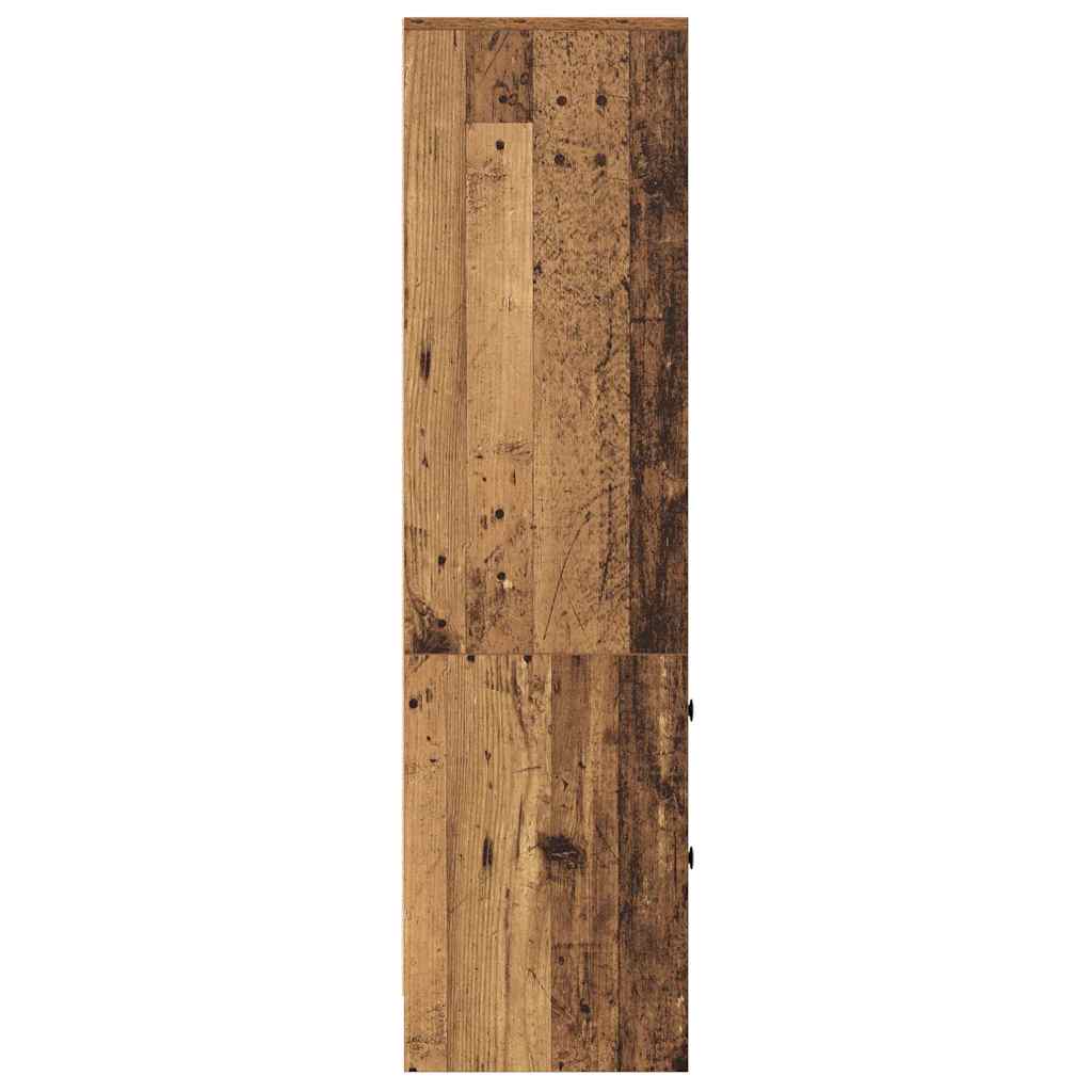 Highboard Oud Hout 45,5x34x127 cm Gelaagd hout
