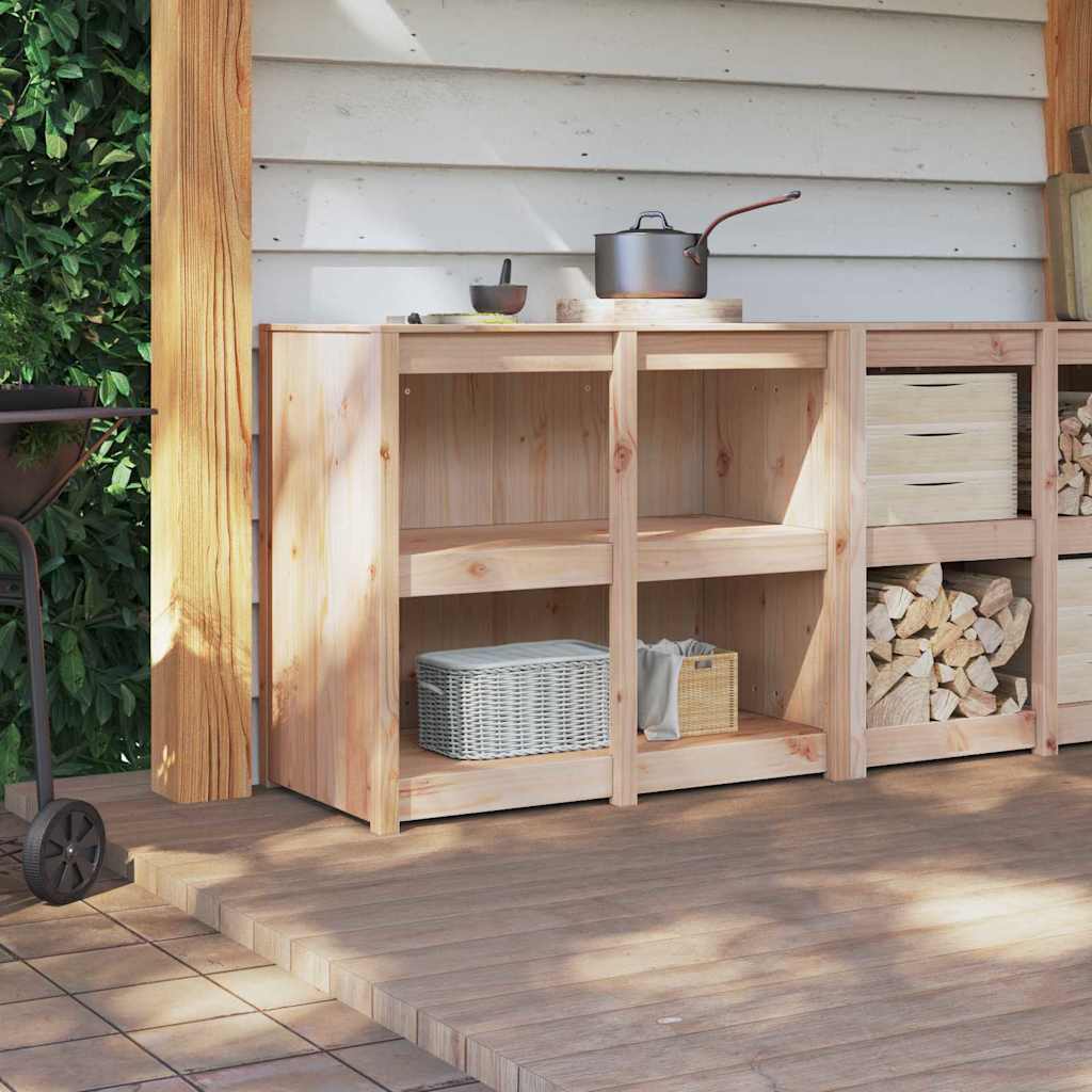 Keukenkast met plank Bruin 106 x 55 x 92 cm Massief grenenhout