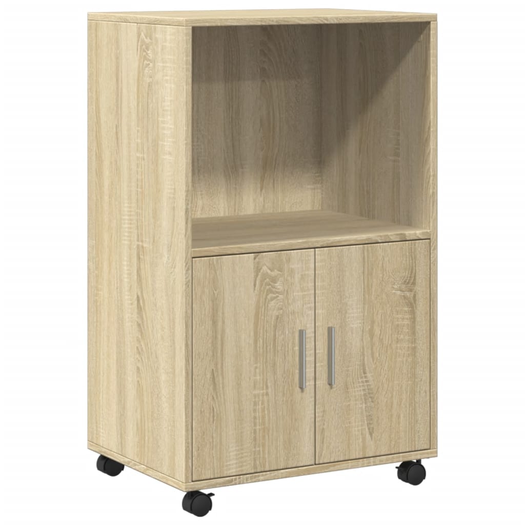 Rolkast 55x40x91 cm bewerkt hout sonoma eikenkleurig
