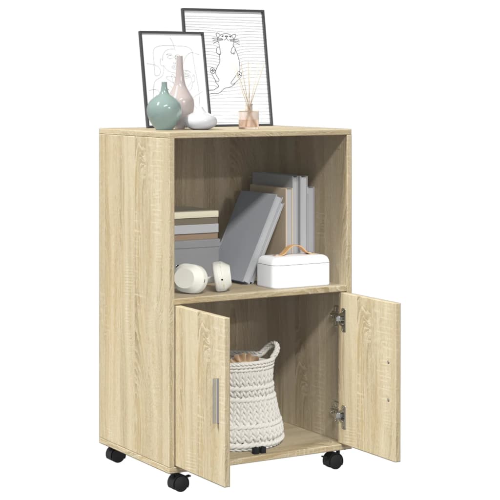 Rolkast 55x40x91 cm bewerkt hout sonoma eikenkleurig