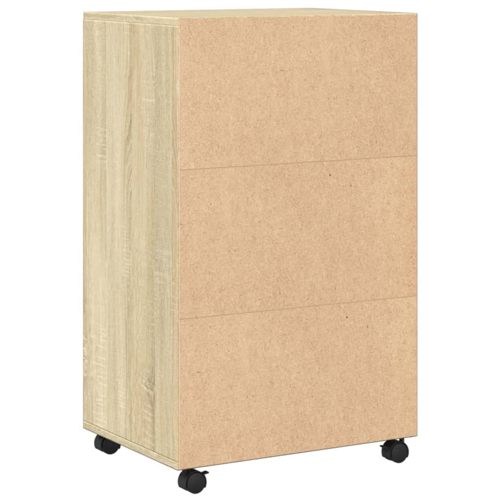 Rolkast 55x40x91 cm bewerkt hout sonoma eikenkleurig