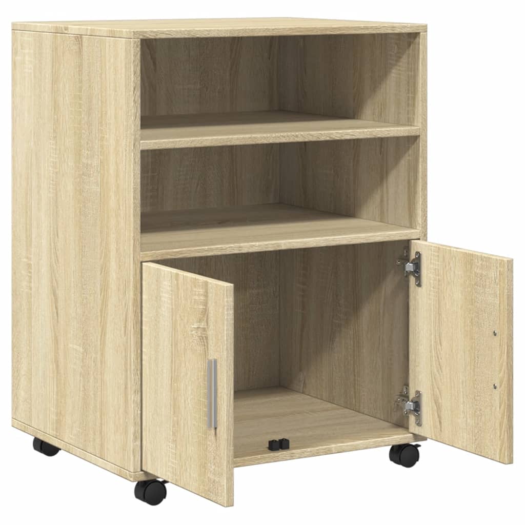 Rolkast 55x40x91 cm bewerkt hout sonoma eikenkleurig