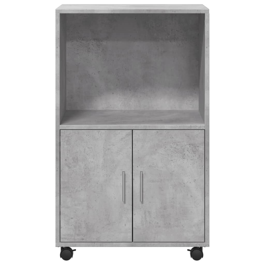 Rolkast 55x40x91 cm bewerkt hout betongrijs