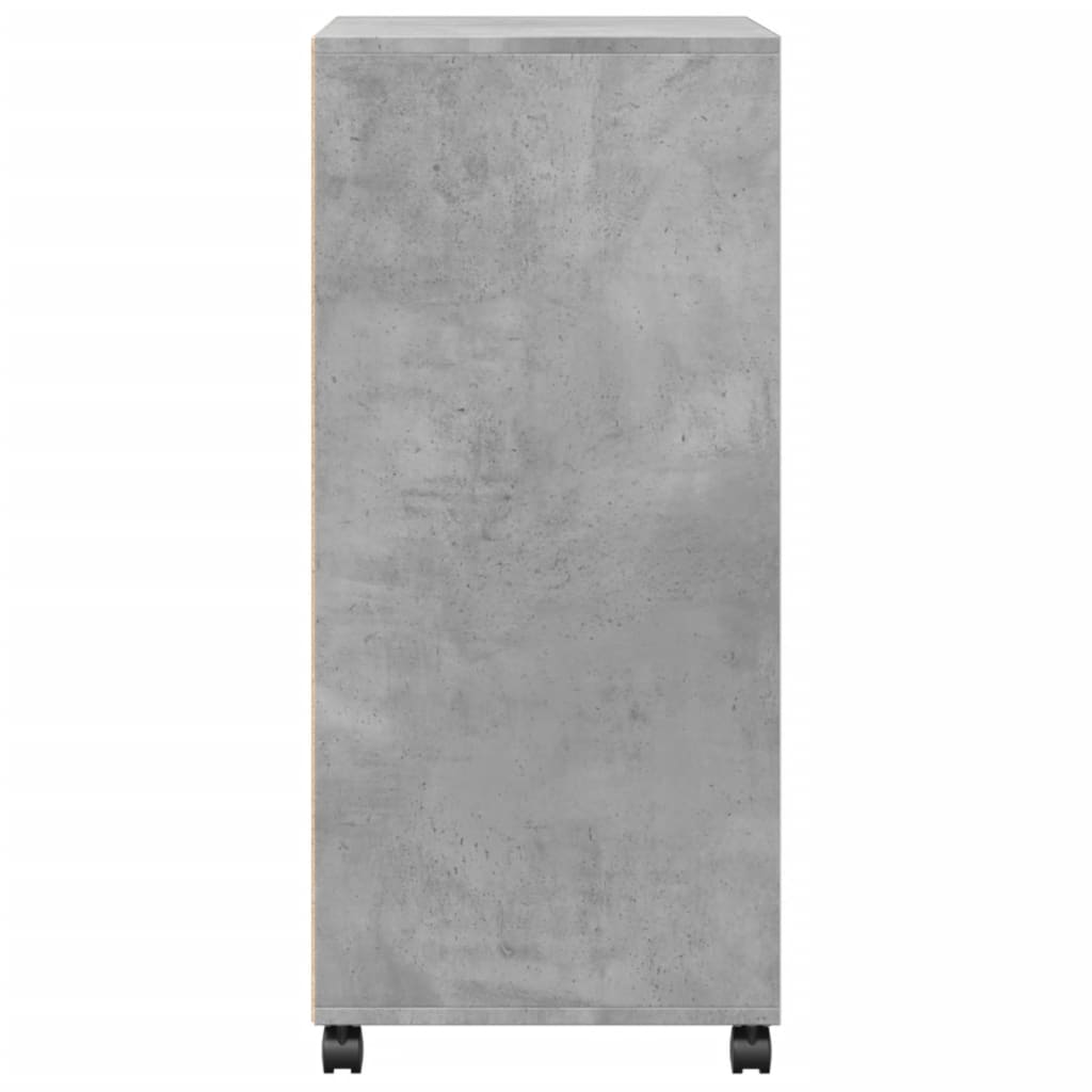 Rolkast 55x40x91 cm bewerkt hout betongrijs
