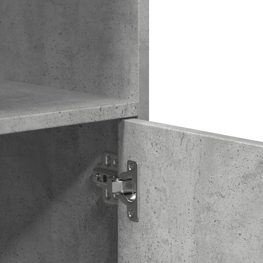 Rolkast 55x40x91 cm bewerkt hout betongrijs