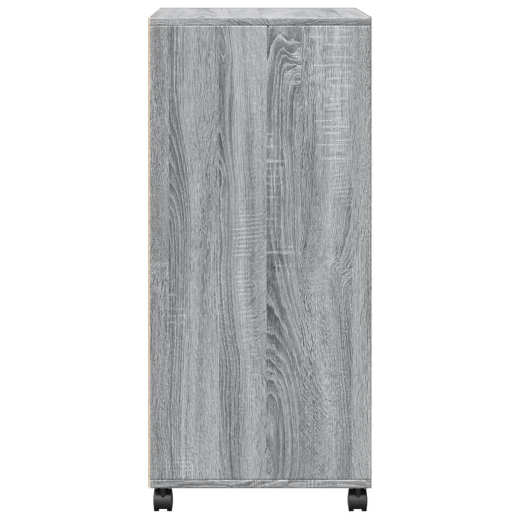 Rolkast 55x40x91 cm bewerkt hout grijs sonoma eikenkleurig