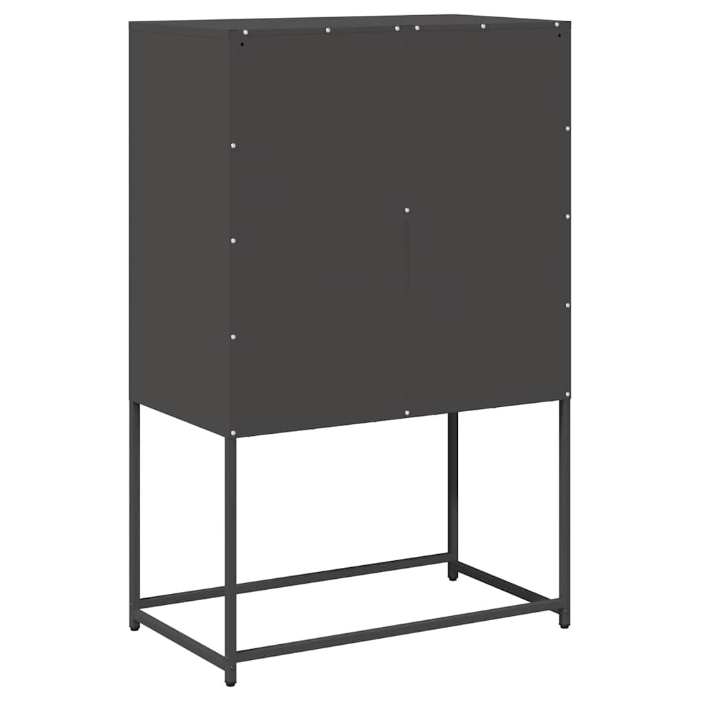 Hoge kast 68x39x107 cm staal zwart