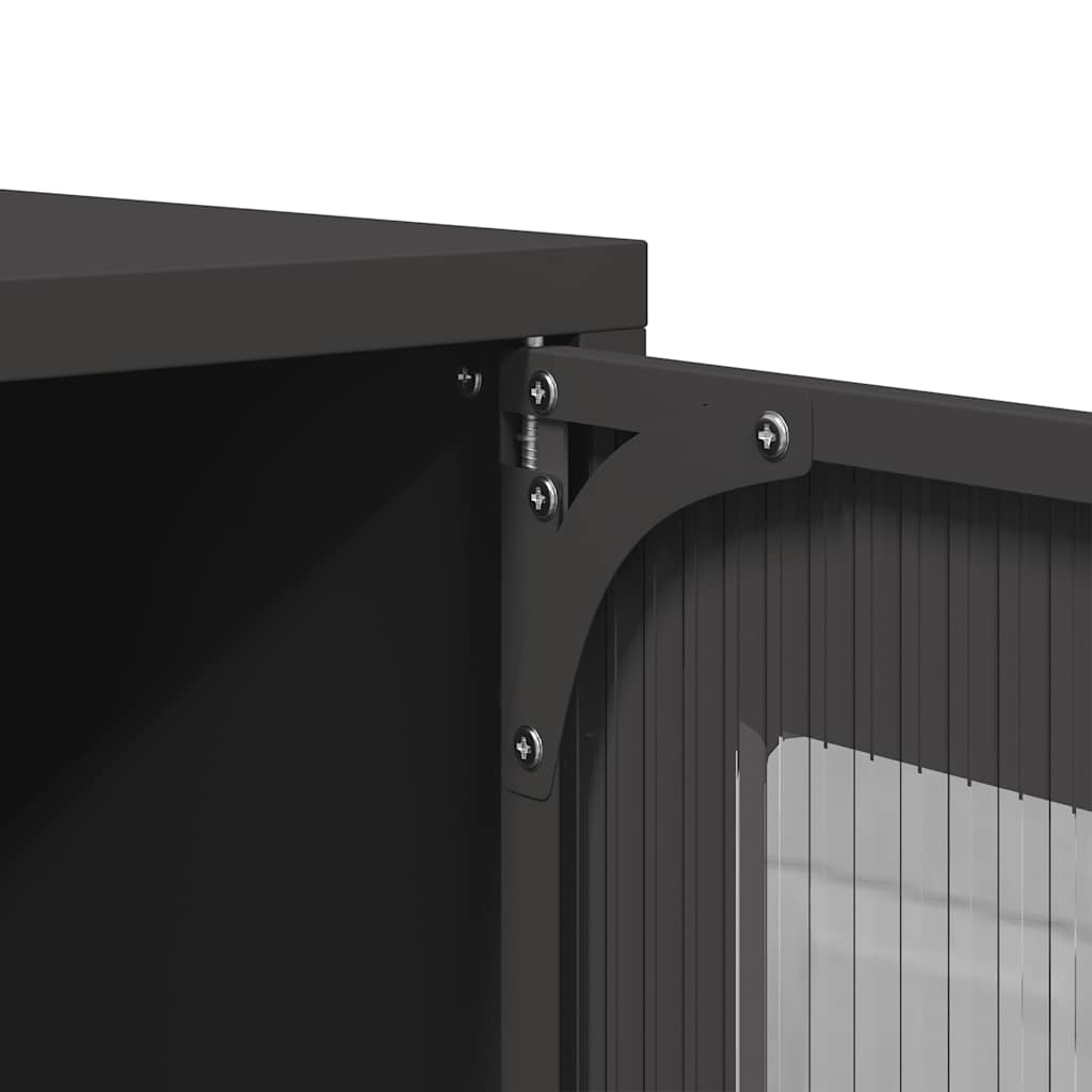 Hoge kast 68x39x107 cm staal zwart