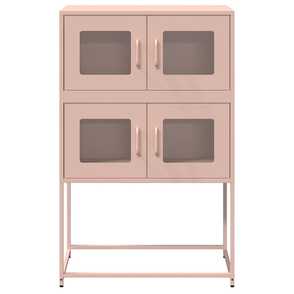 Hoge kast 68x39x107 cm staal roze