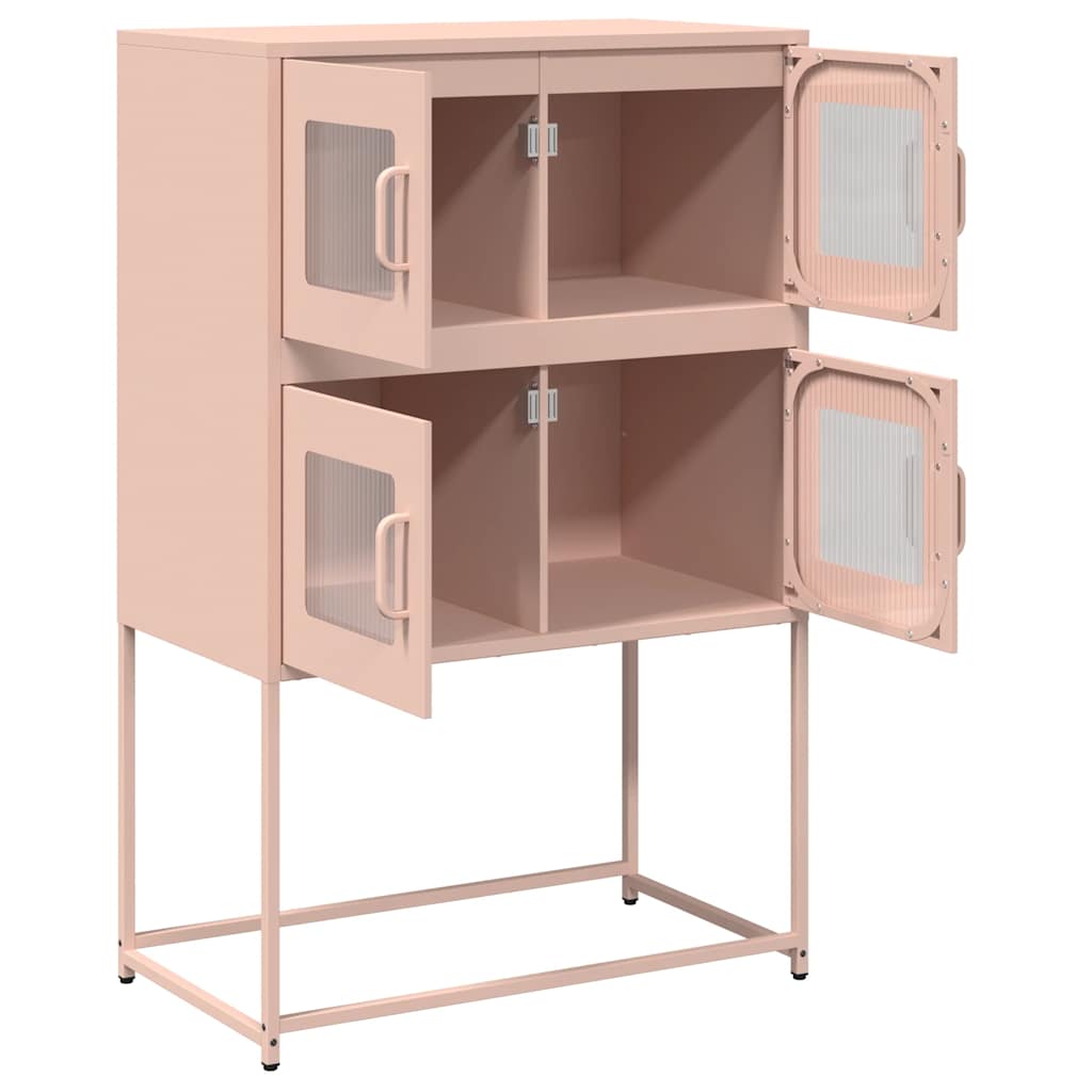 Hoge kast 68x39x107 cm staal roze