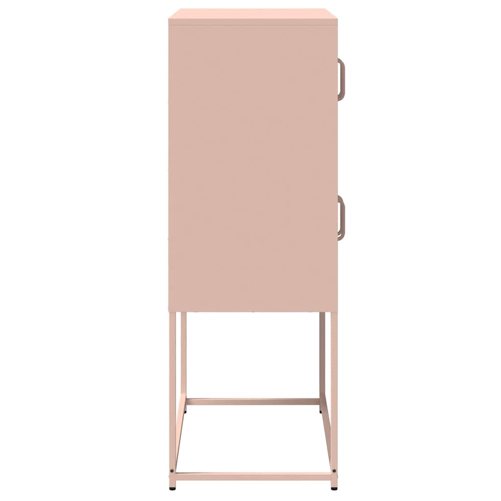 Hoge kast 68x39x107 cm staal roze