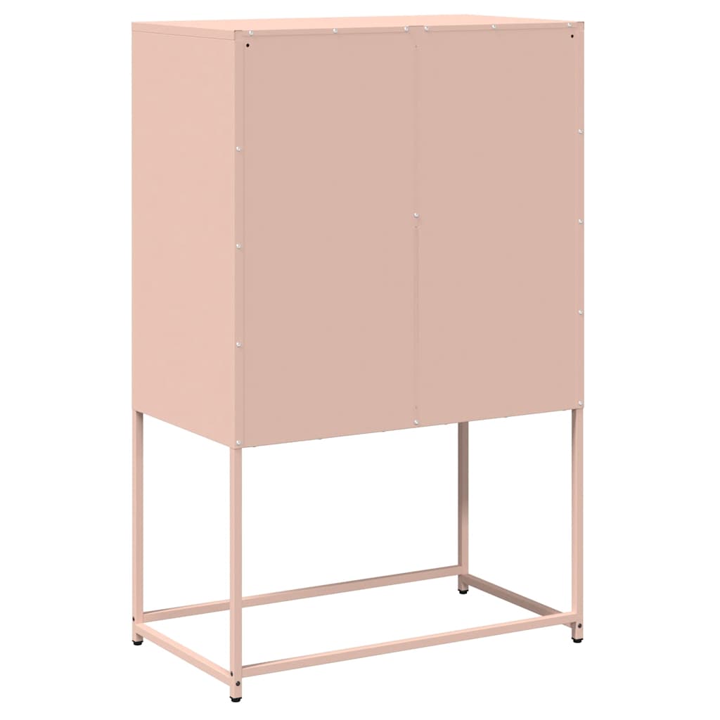 Hoge kast 68x39x107 cm staal roze