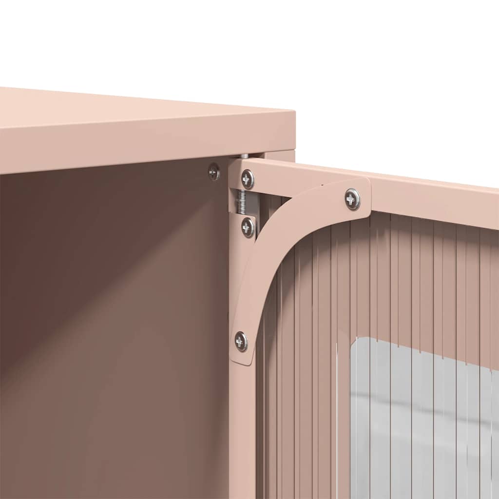 Hoge kast 68x39x107 cm staal roze