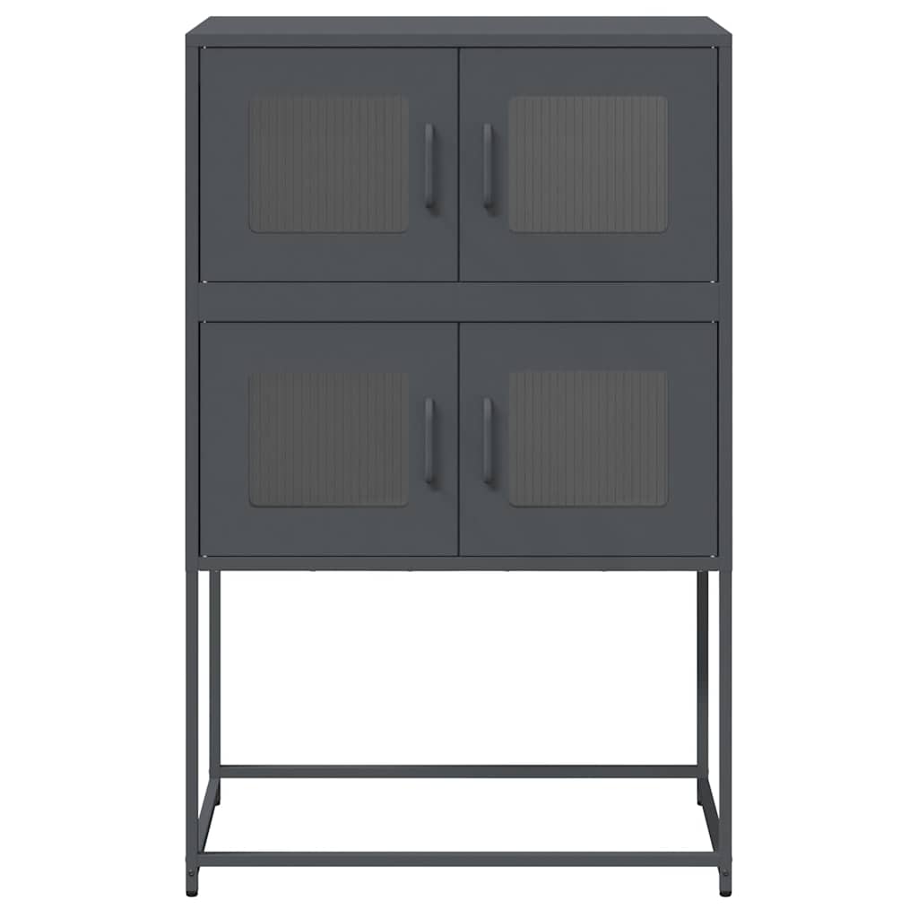 Hoge kast 68x39x107 cm staal antracietkleurig