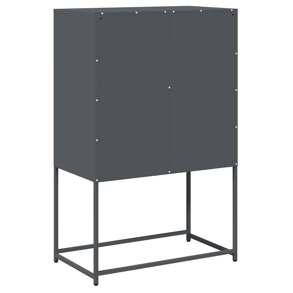 Hoge kast 68x39x107 cm staal antracietkleurig