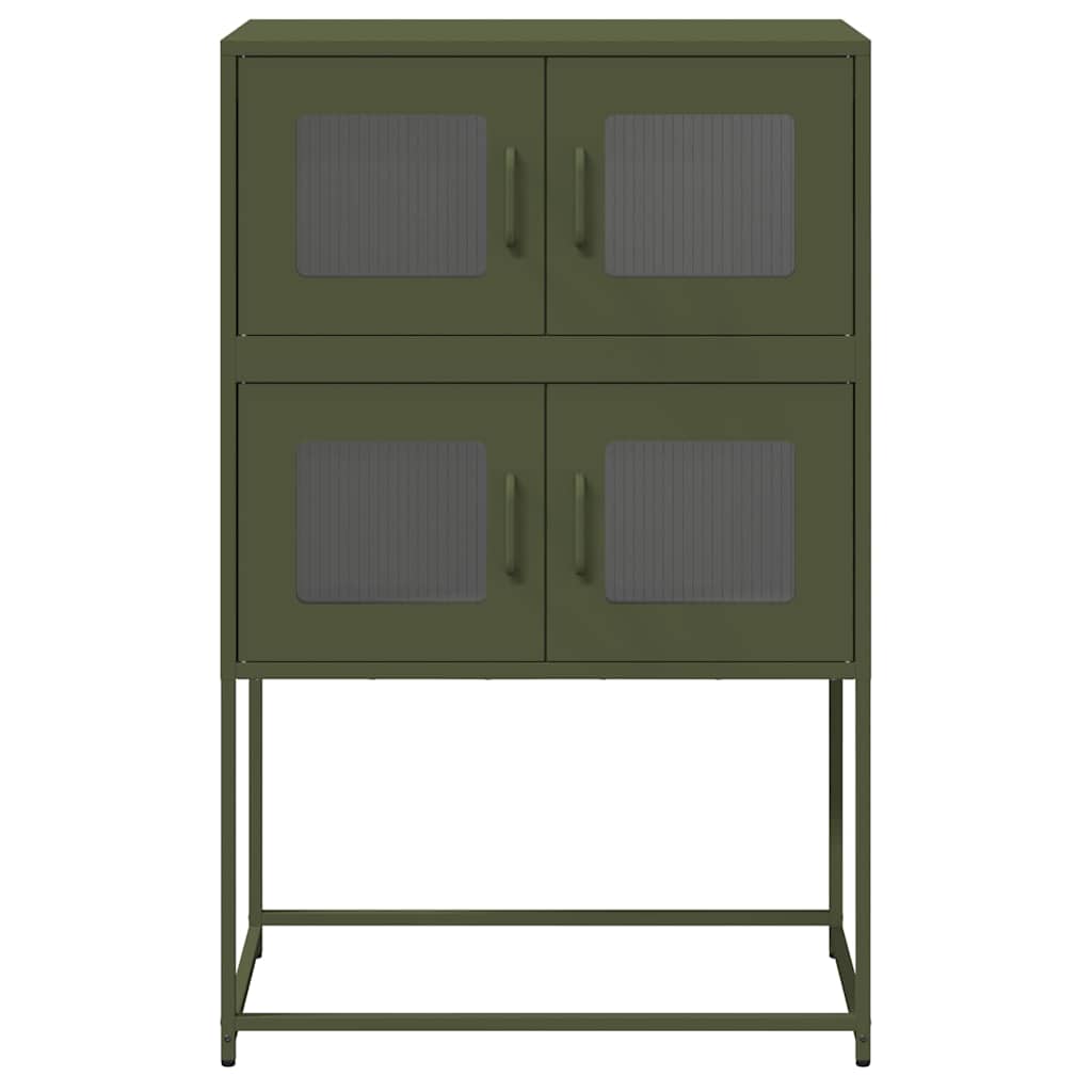 Hoge kast 68x39x107 cm staal olijfgroen