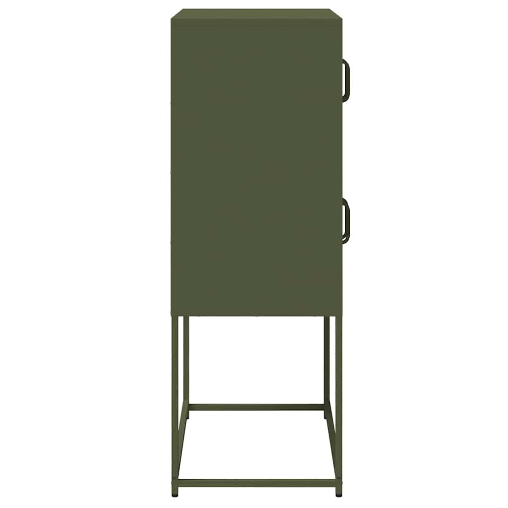 Hoge kast 68x39x107 cm staal olijfgroen