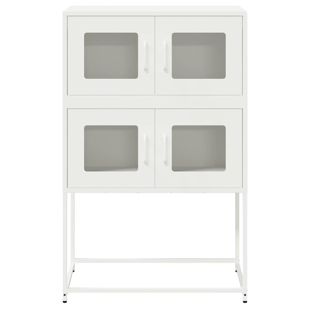 Hoge kast 68x39x107 cm staal wit