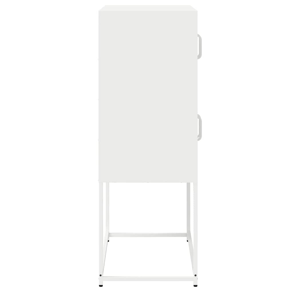 Hoge kast 68x39x107 cm staal wit