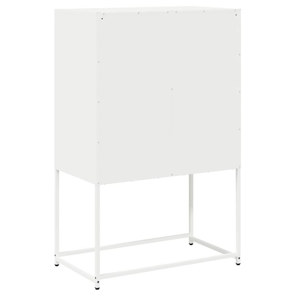 Hoge kast 68x39x107 cm staal wit