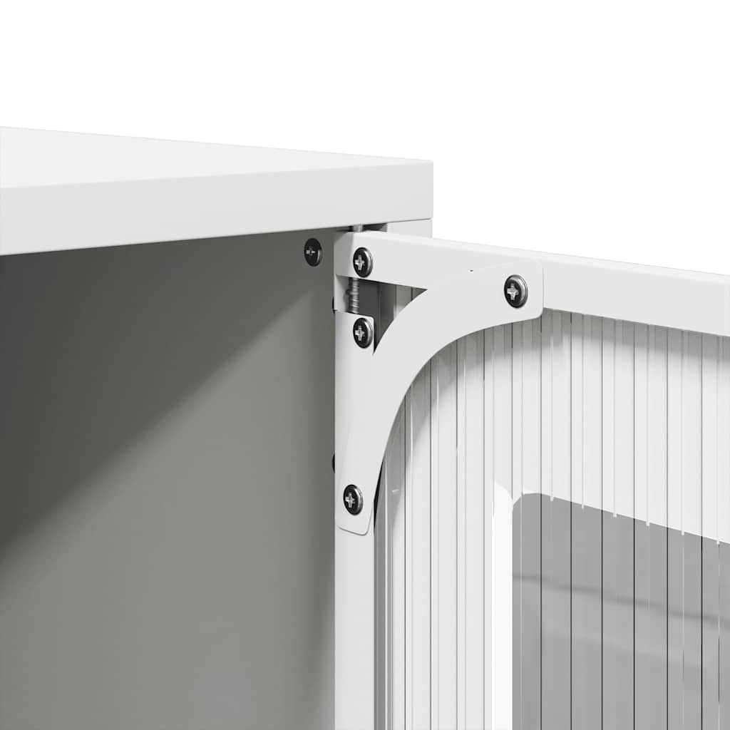 Hoge kast 68x39x107 cm staal wit