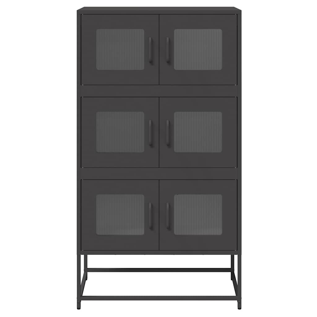 Hoge kast 68x39x123 cm staal zwart