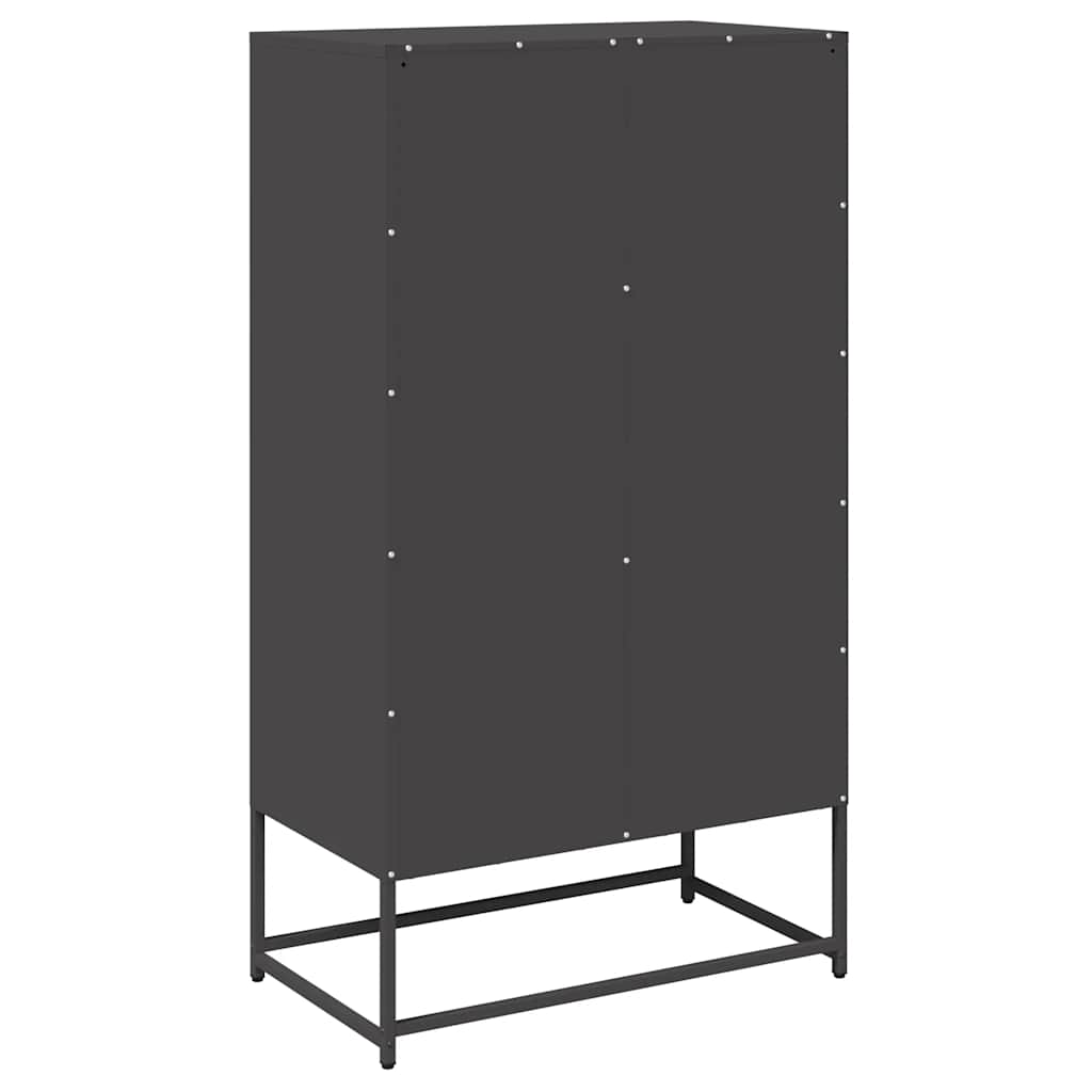 Hoge kast 68x39x123 cm staal zwart