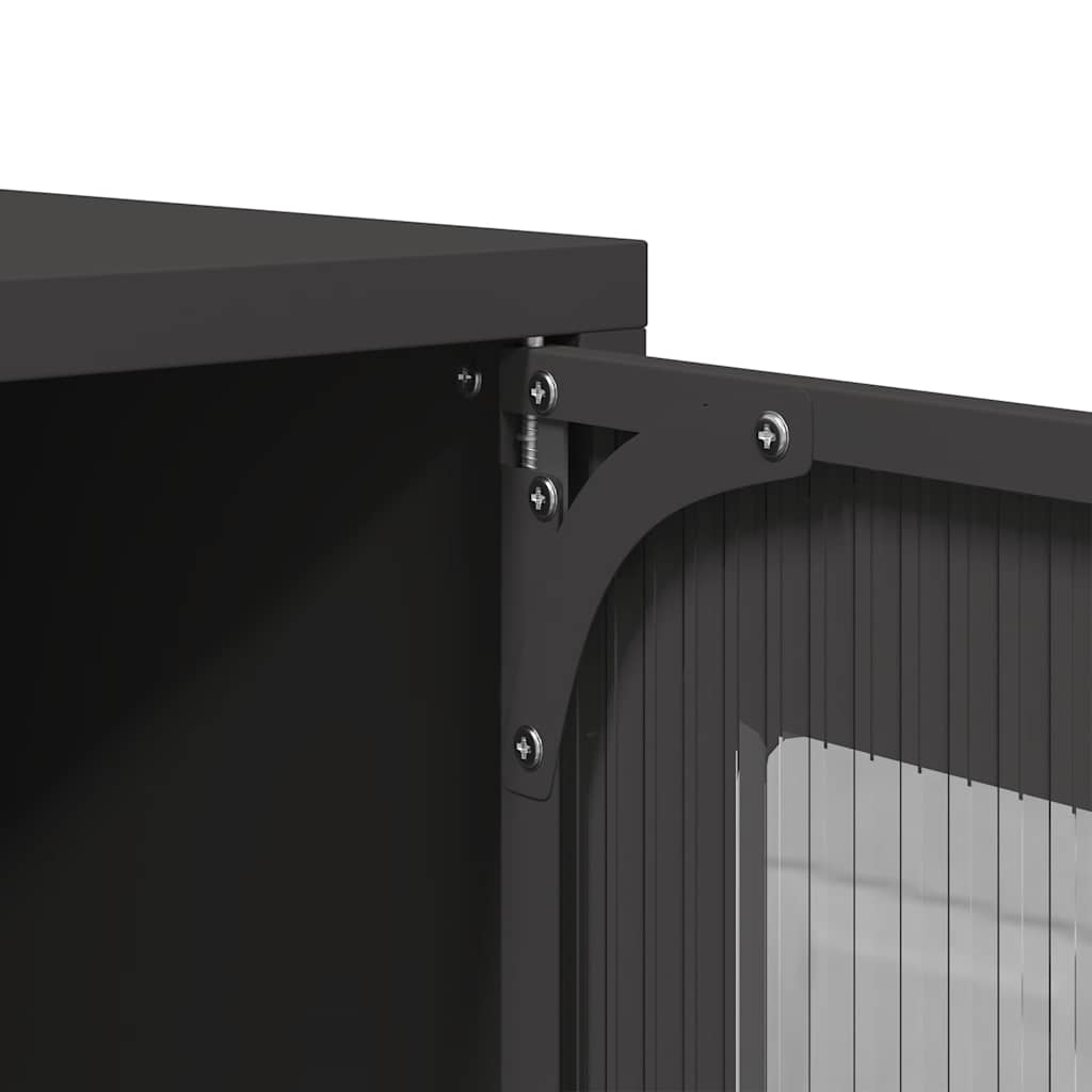 Hoge kast 68x39x123 cm staal zwart