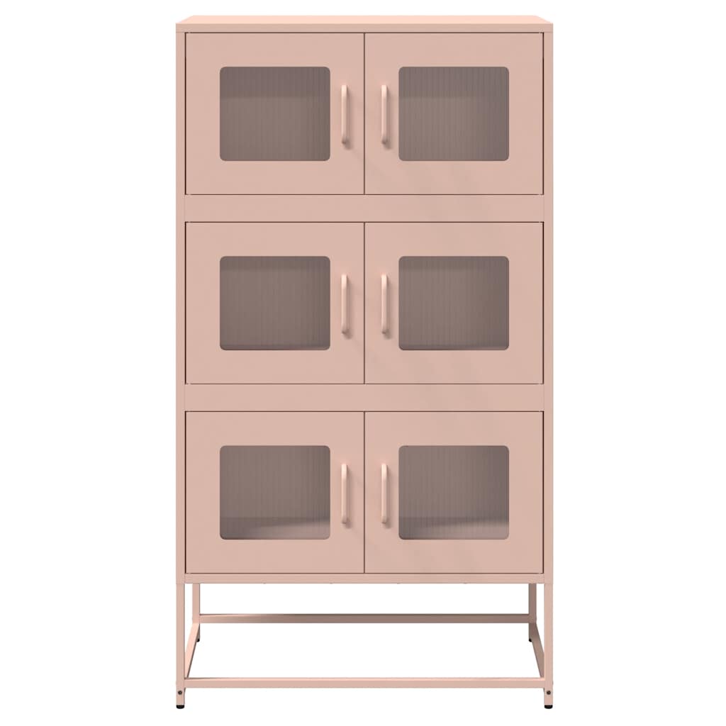 Hoge kast 68x39x123 cm staal roze