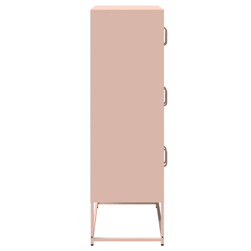 Hoge kast 68x39x123 cm staal roze