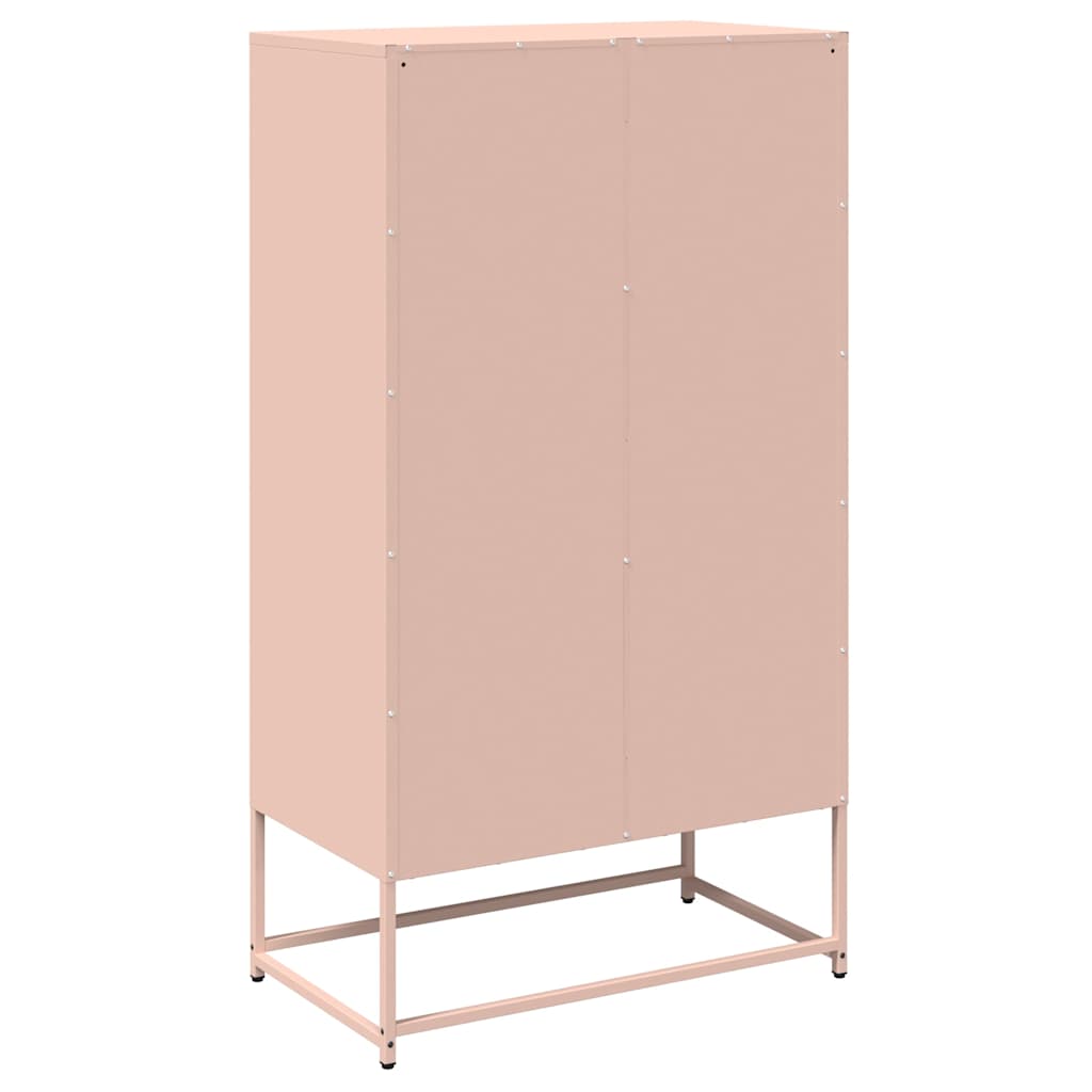 Hoge kast 68x39x123 cm staal roze