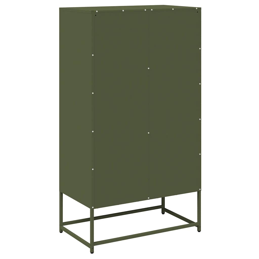 Hoge kast 68x39x123 cm staal olijfgroen