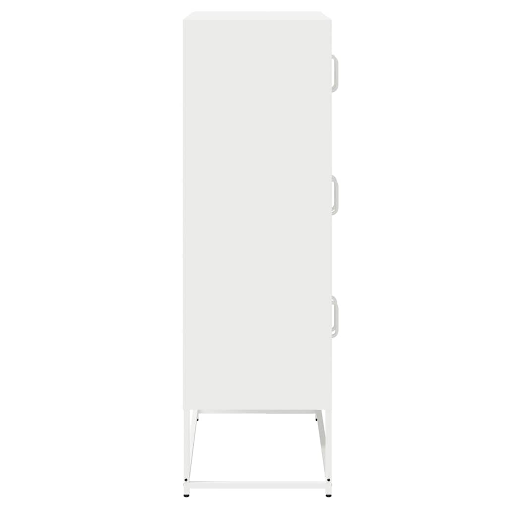 Hoge kast 68x39x123 cm staal wit