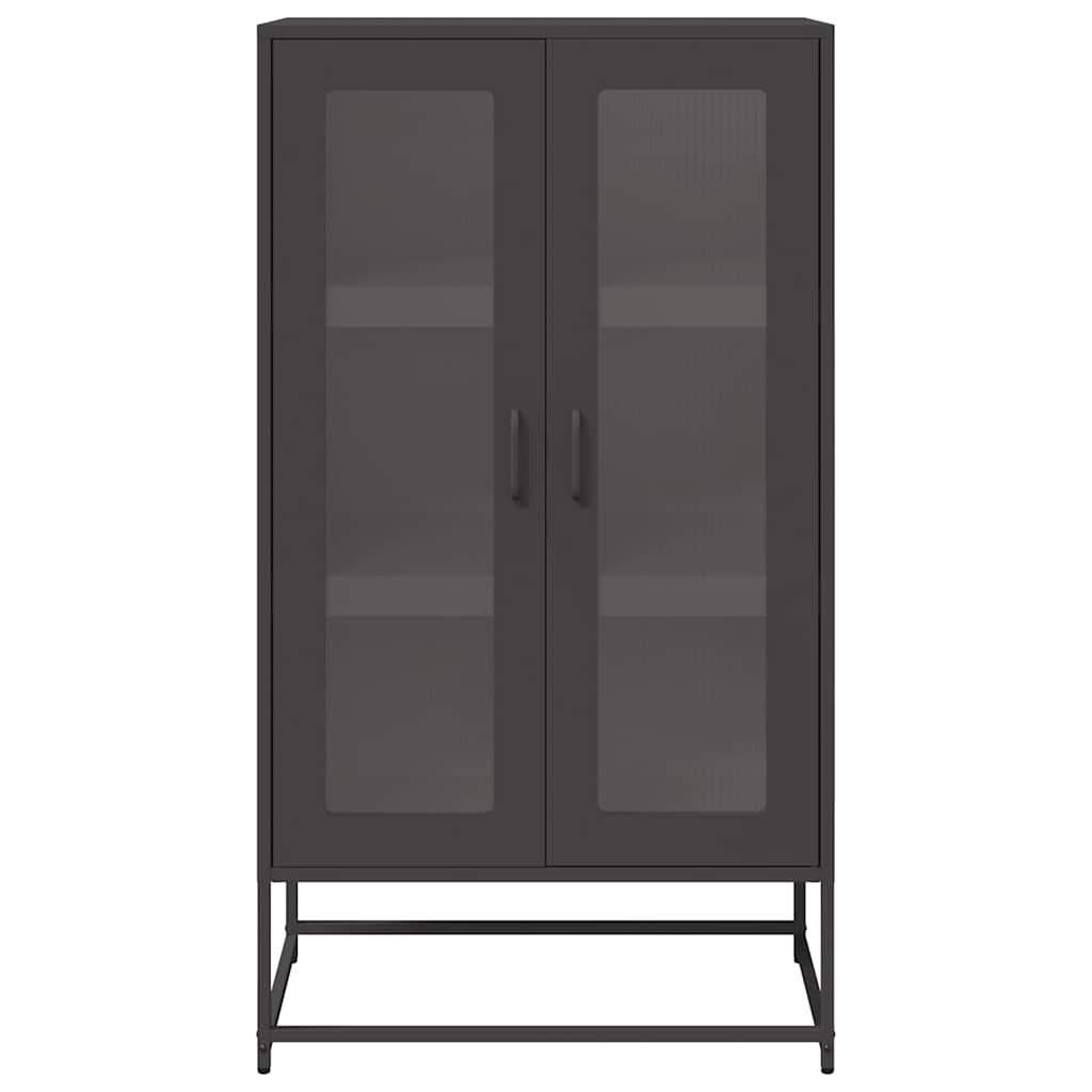 Hoge kast 68x39x123 cm staal zwart