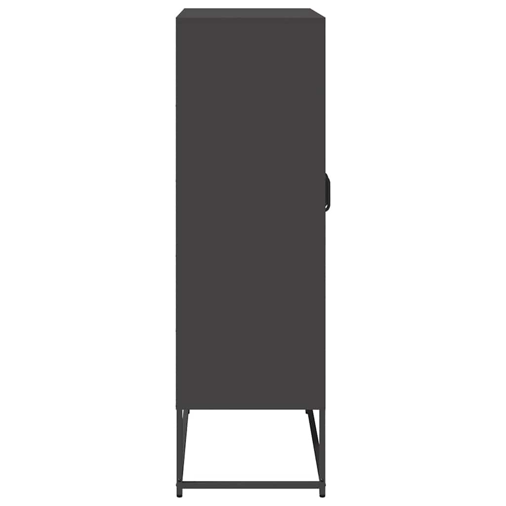Hoge kast 68x39x123 cm staal zwart