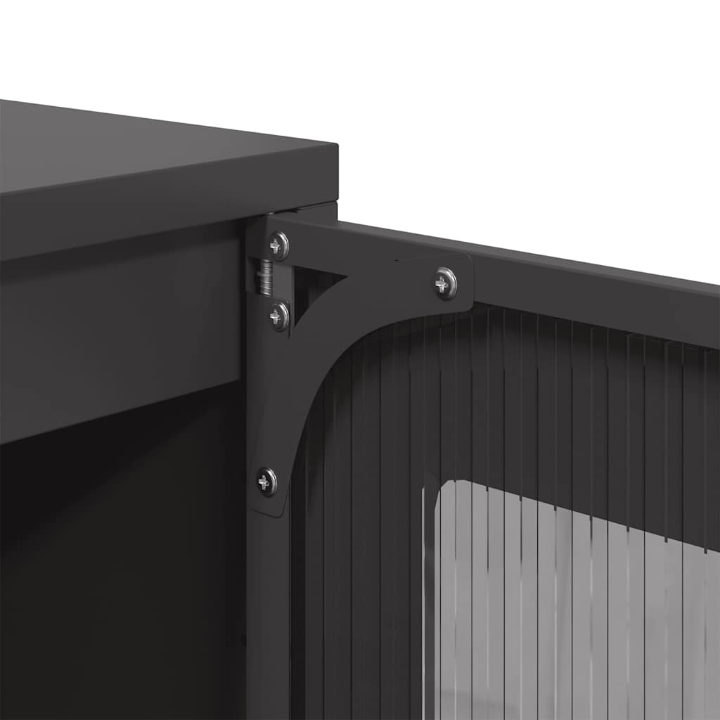 Hoge kast 68x39x123 cm staal zwart