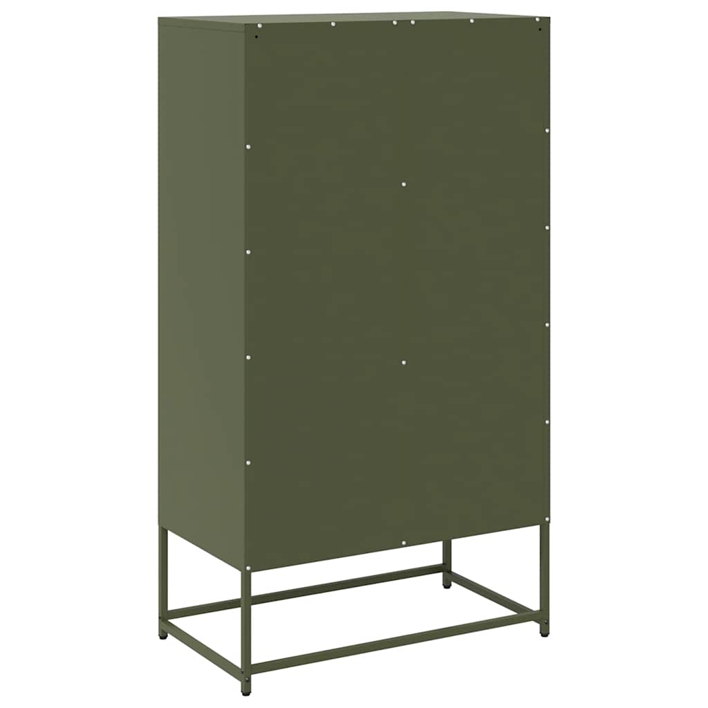 Hoge kast 68x39x123 cm staal olijfgroen