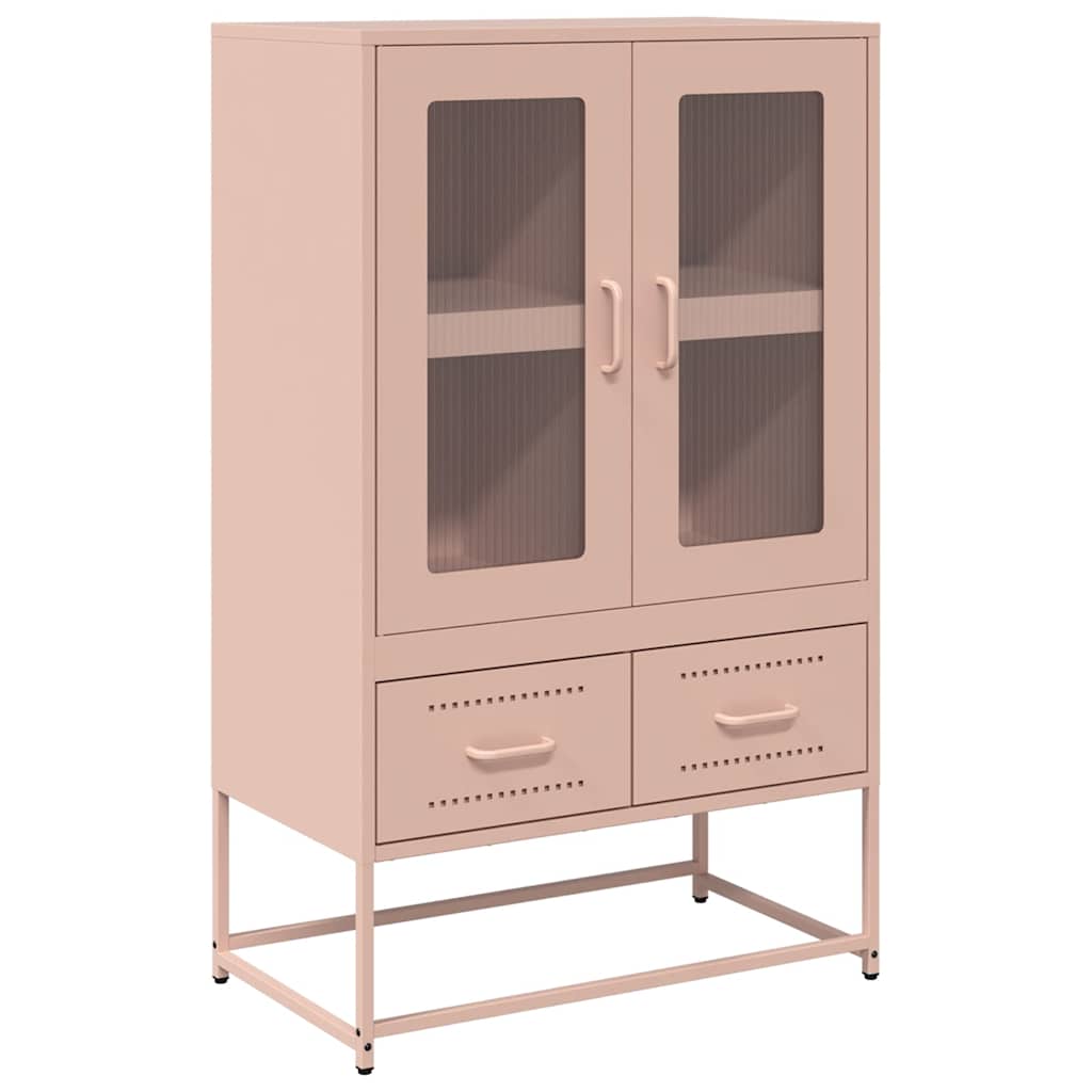 Hoge kast 68x39x111,5 cm staal roze