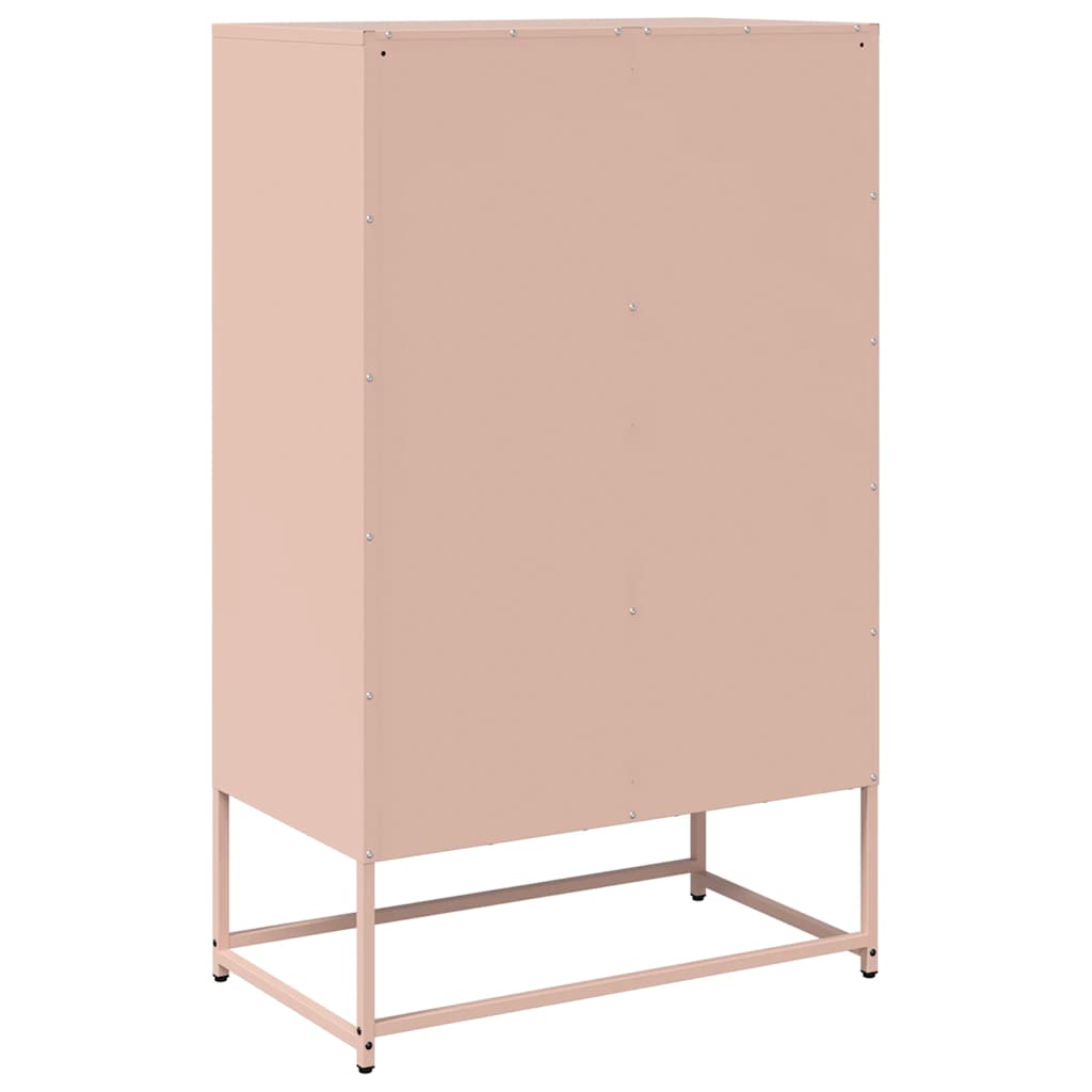 Hoge kast 68x39x111,5 cm staal roze