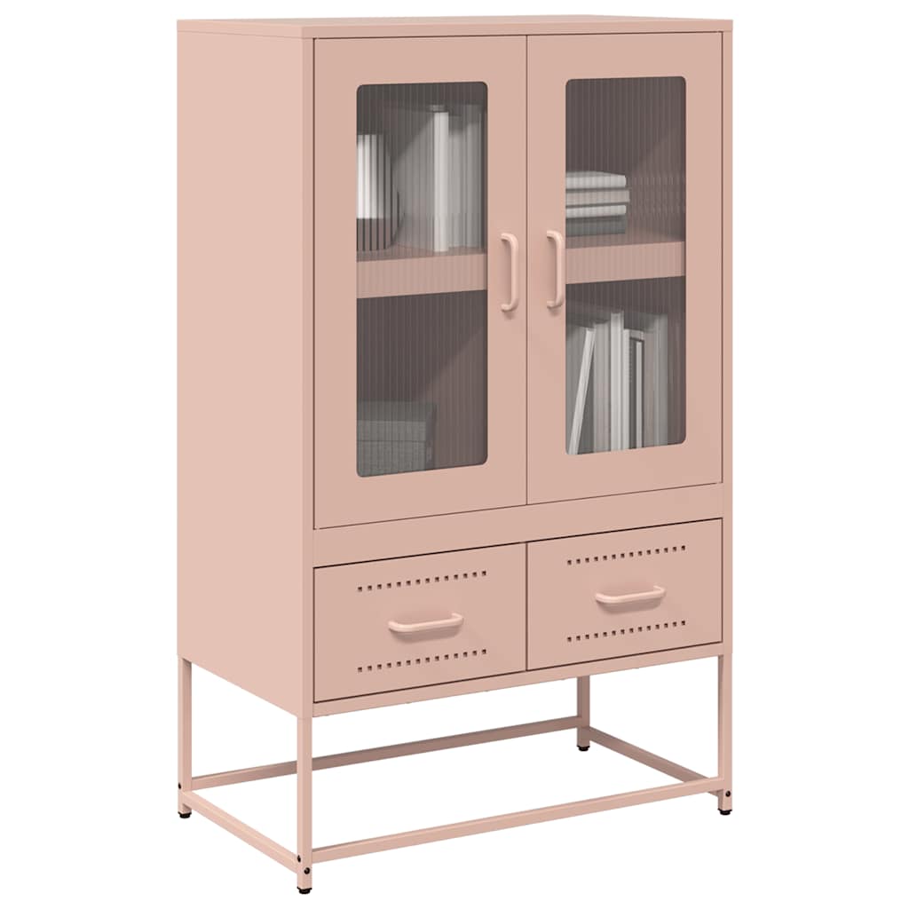 Hoge kast 68x39x111,5 cm staal roze