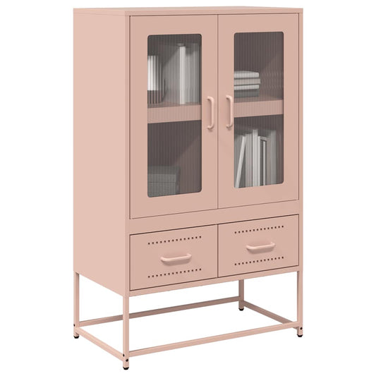 Hoge kast 68x39x111,5 cm staal roze