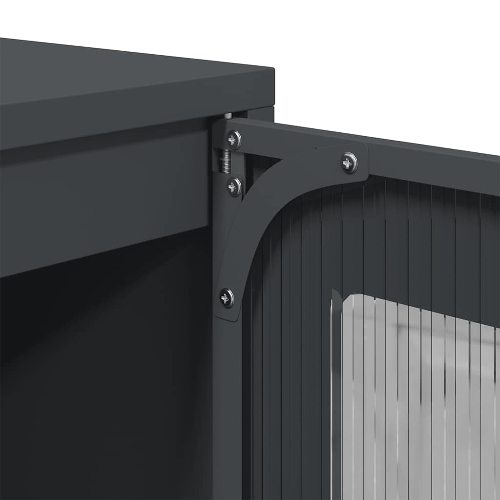 Hoge kast 68x39x111,5 cm staal antracietkleurig