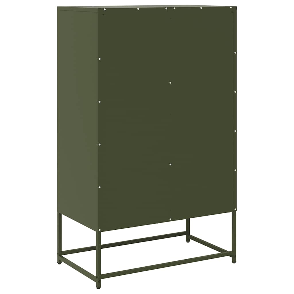 Hoge kast 68x39x111,5 cm staal olijfgroen
