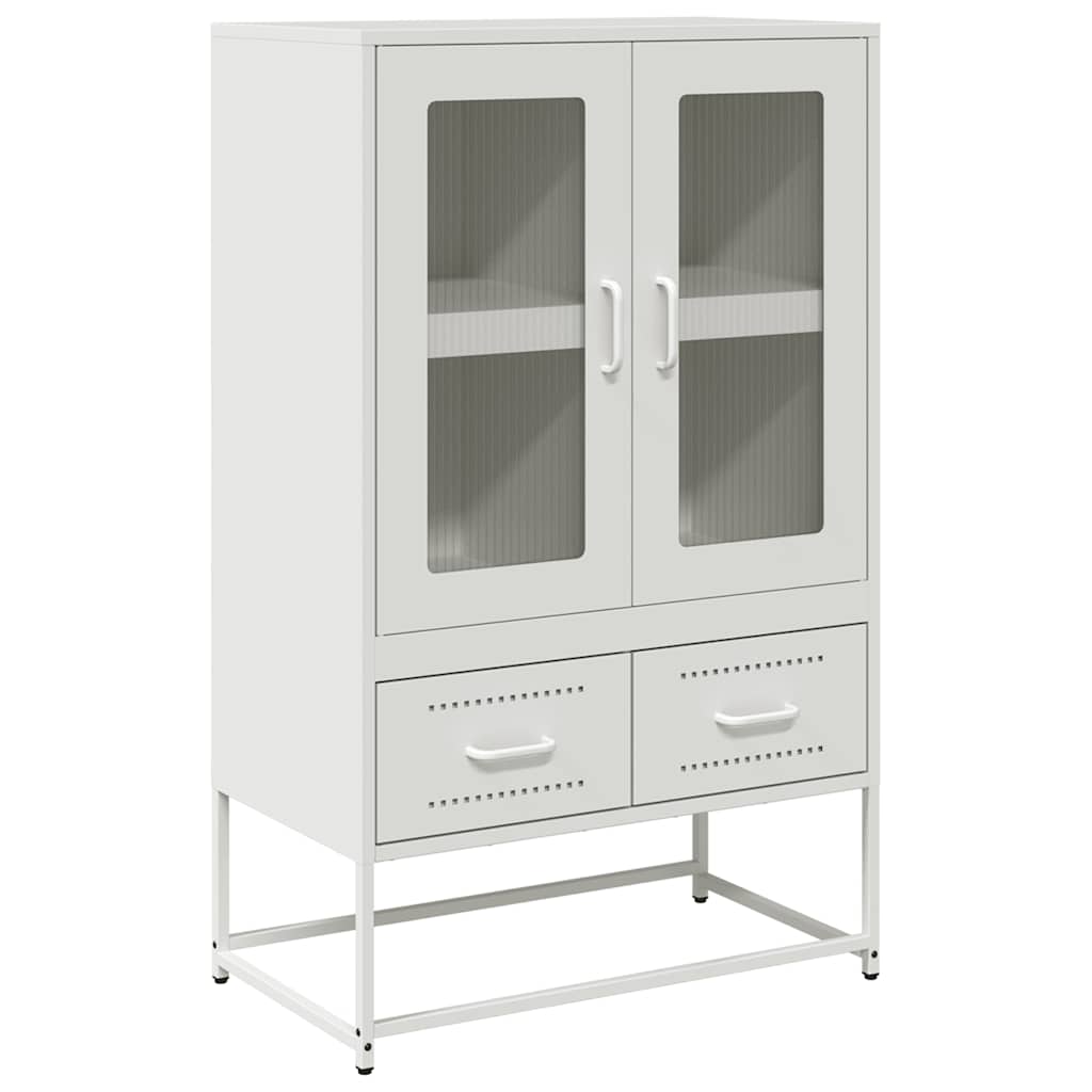 Hoge kast 68x39x111,5 cm staal wit