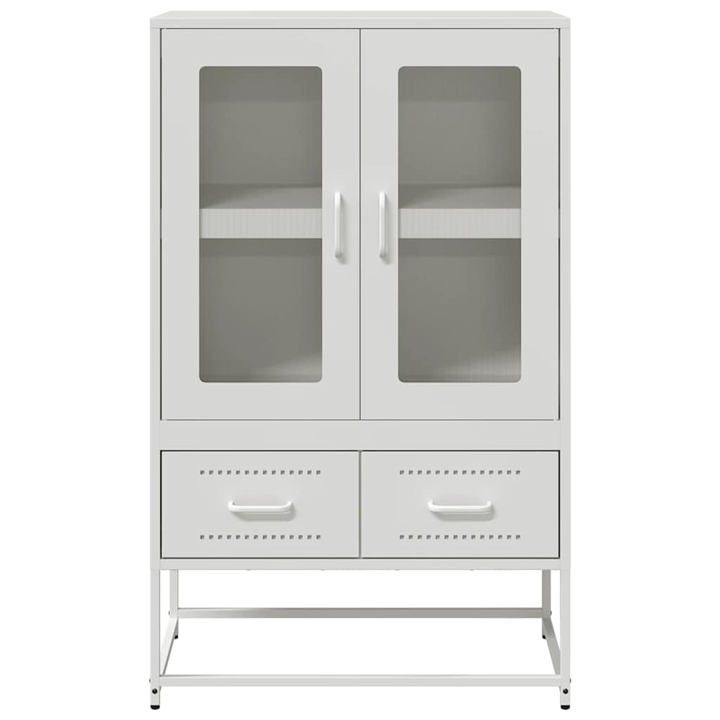 Hoge kast 68x39x111,5 cm staal wit