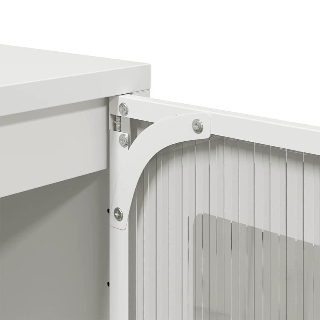 Hoge kast 68x39x111,5 cm staal wit