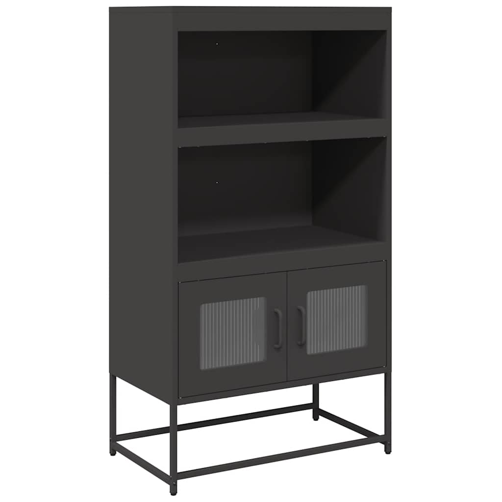 Hoge kast 68x39x123 cm staal zwart