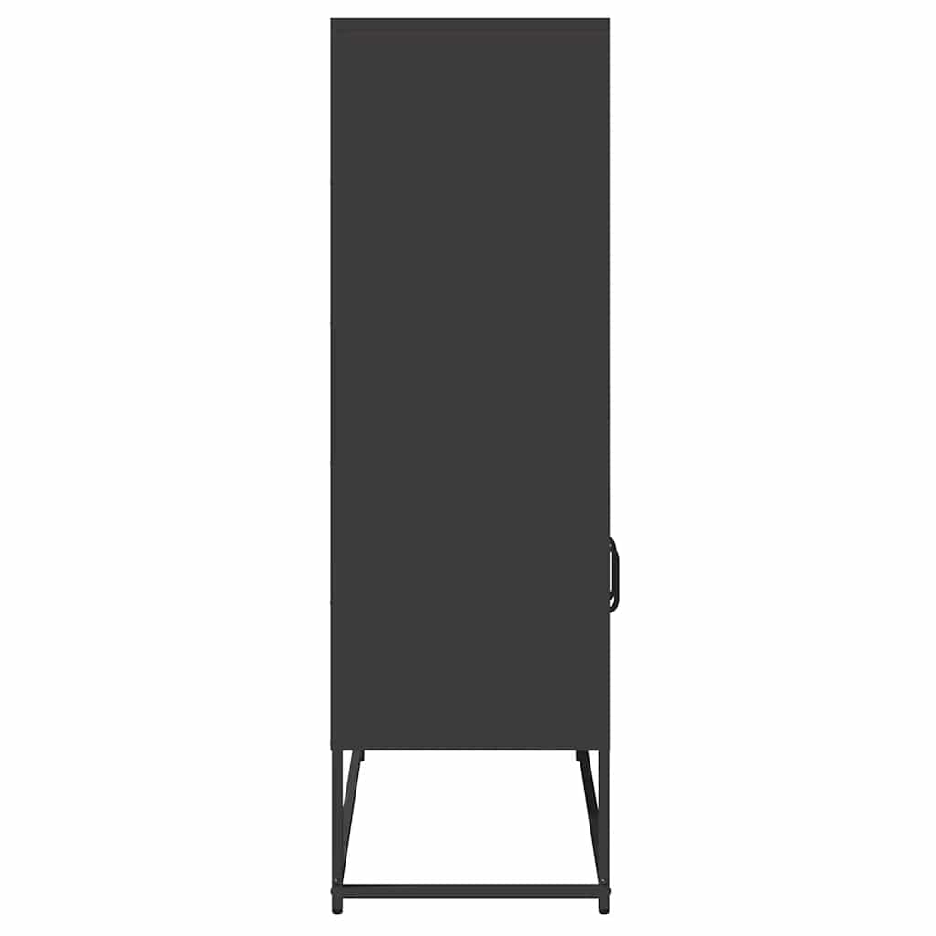 Hoge kast 68x39x123 cm staal zwart